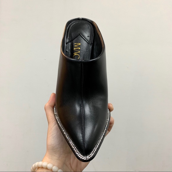 Black Rhinestone Trim mule heel - Picture 6 of 7